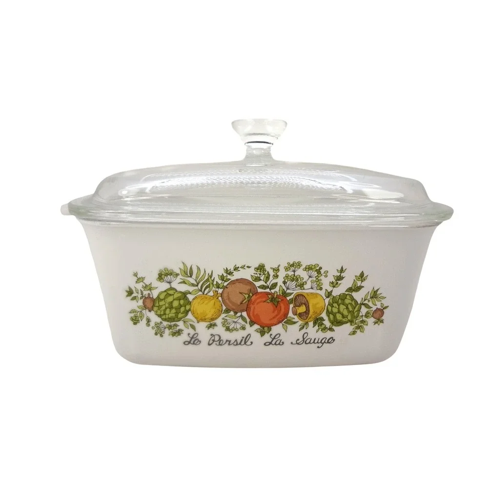 Vintage‎ Corning Ware Spice of Life P-4-B Casserole Dish with Pyrex Lid P-4-C